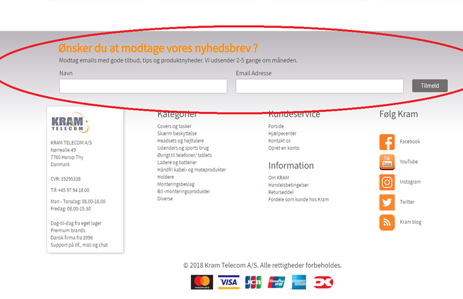 Husk at tilmelde/gen-tilmelde dig nyhedsbrevet.